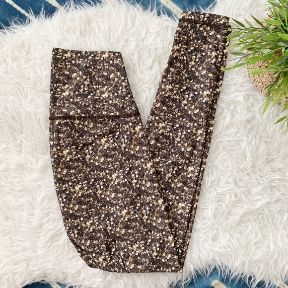 lululemon athletica Pants - lululemon | Gold Shine Tight Roll Down Leggings